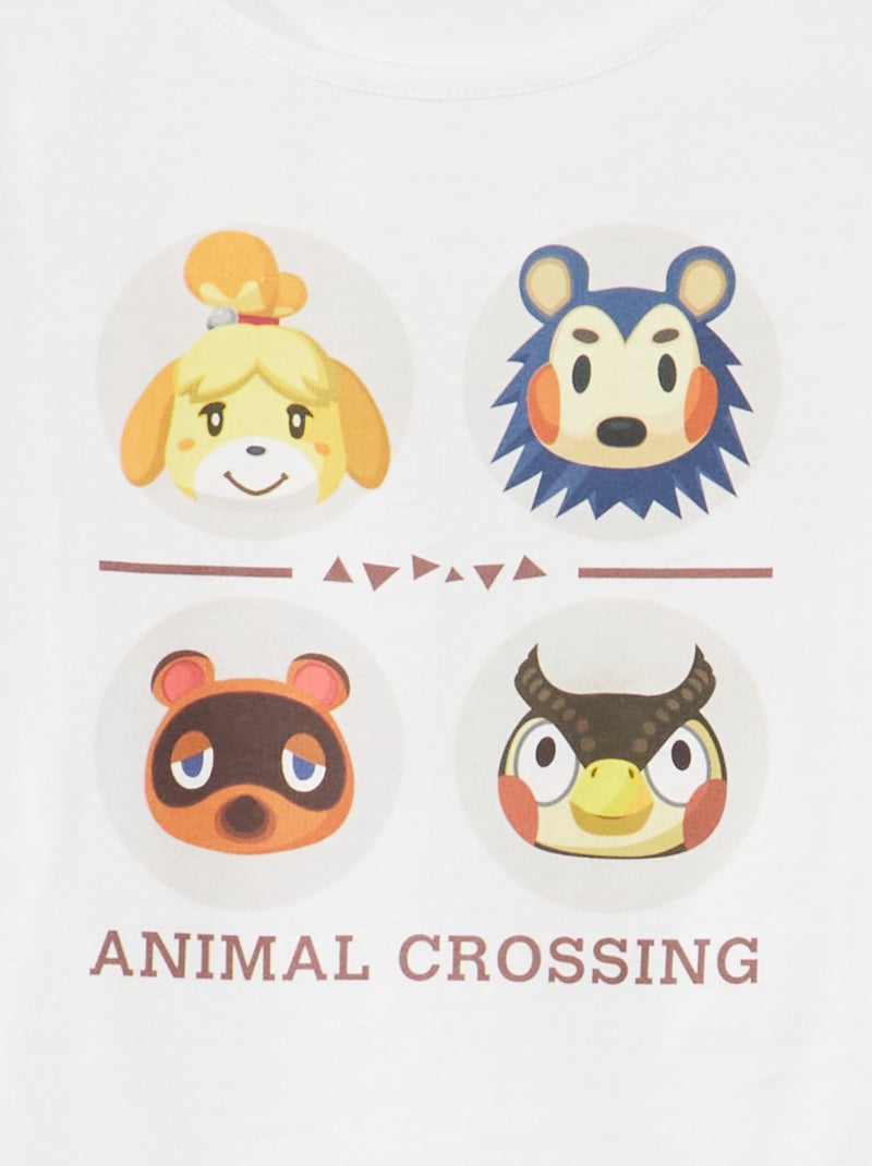 T-shirt 'Animal Crossing' maniche corte bianco - Kiabi