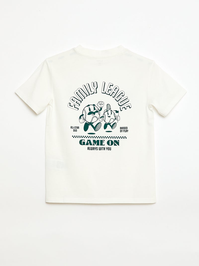 T-shirt animato festa del papà Bianco - Kiabi