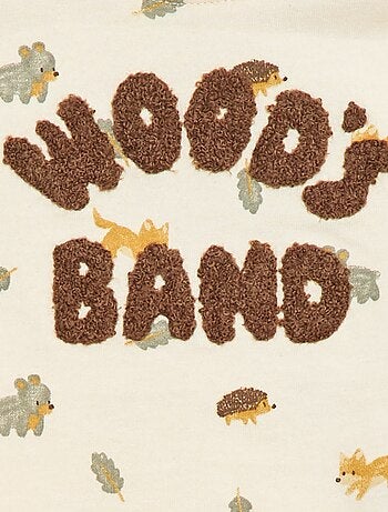 T-shirt animato in maglia bouclé