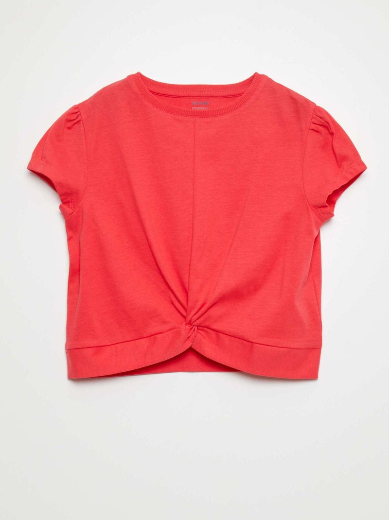 T-shirt annodata davanti ROSA - Kiabi