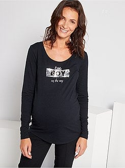 T-shirt 'annuncio' premaman eco-sostenibile - Kiabi