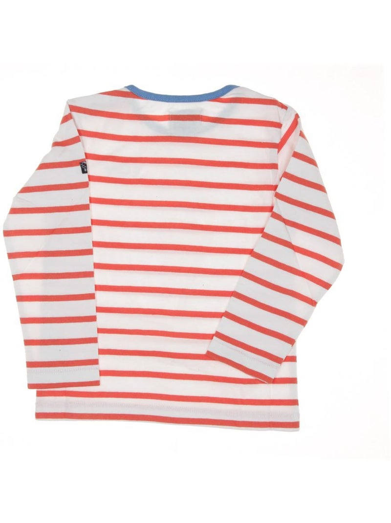 T-shirt Bambina a Righe Arancione - Kiabi