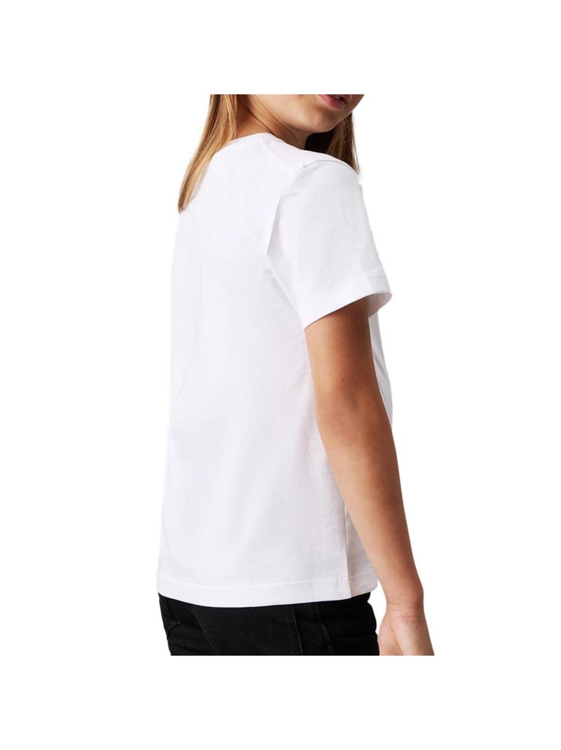 T-shirt Bambina Calvin Klein Jeans Bianco - Kiabi