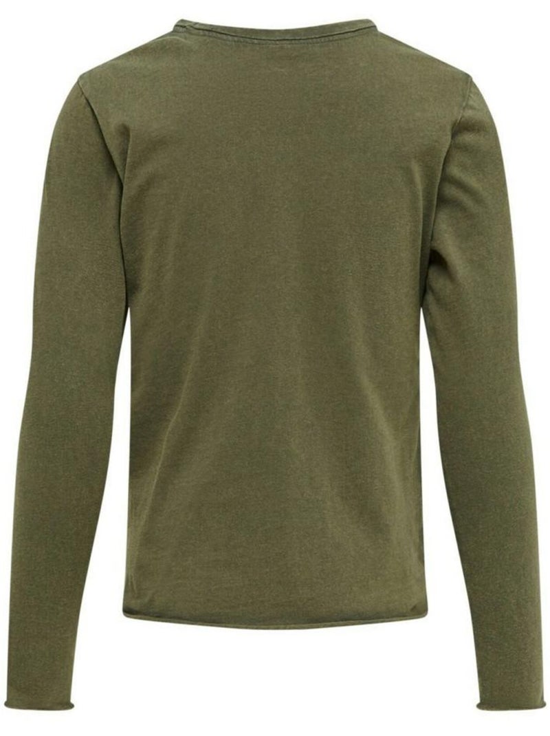 T-shirt Bambina Kids Only Verde kaki chiaro - Kiabi