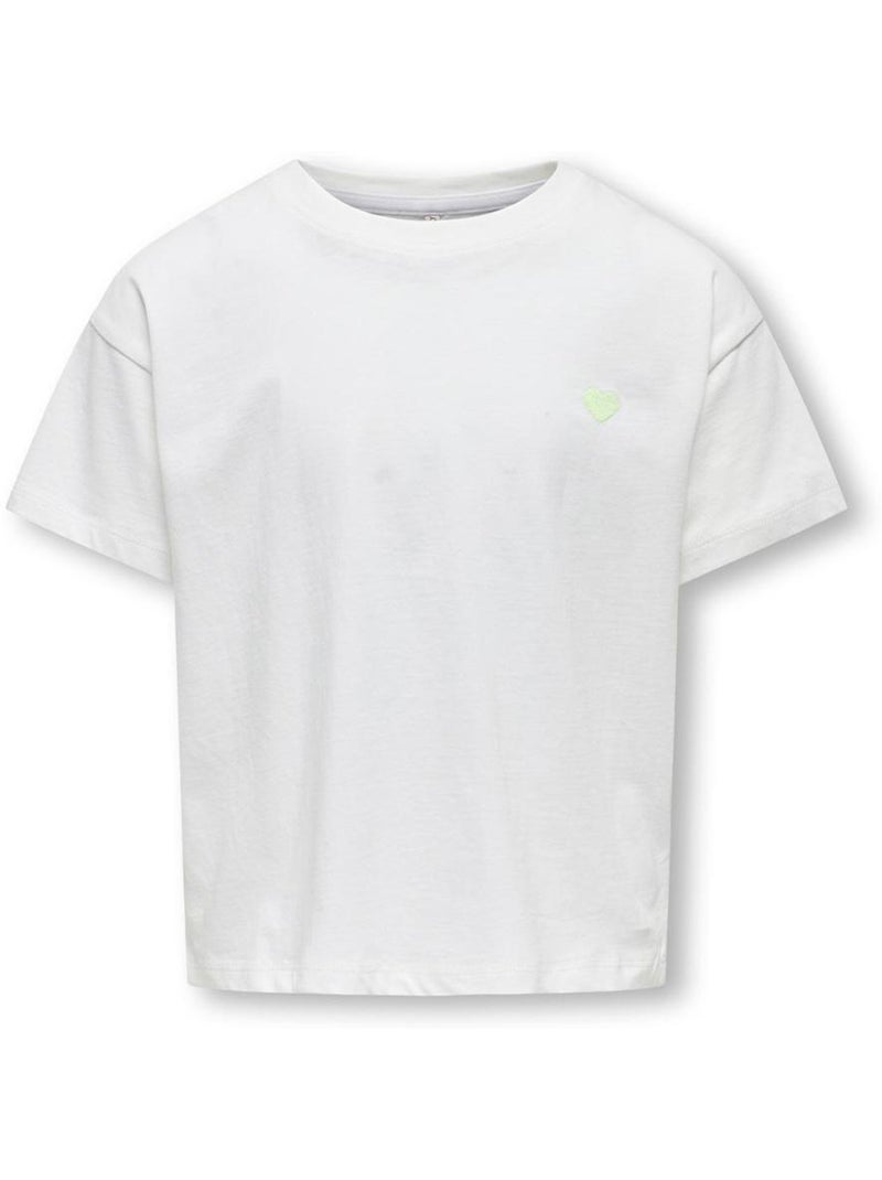 T-shirt Bambina ONLY Bianco - Kiabi