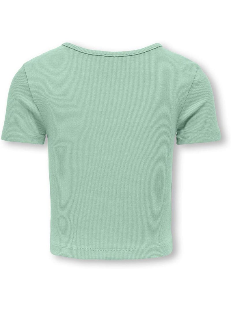 T-Shirt Bambina ONLY con Cut-out Verde - Kiabi
