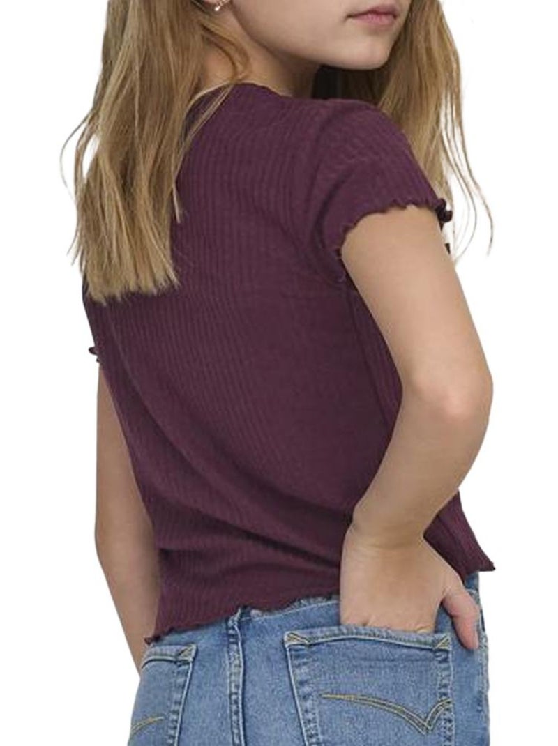 T-shirt Bambina Only Nella Viola prugna - Kiabi