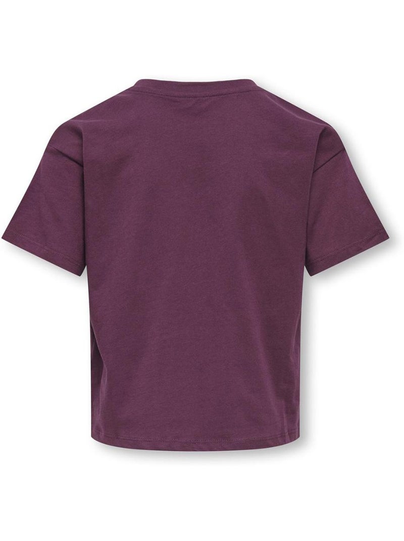 T-shirt Bambina ONLY Viola prugna - Kiabi