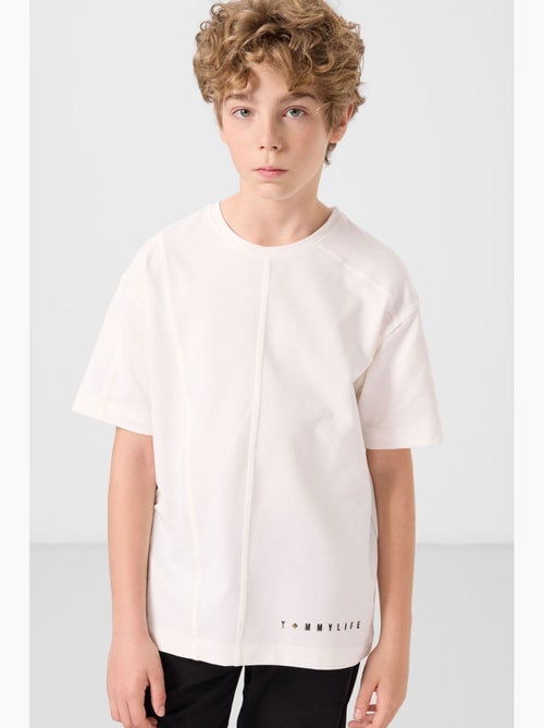 T-shirt bambino a costine girocollo tommy - Kiabi T-shirt bambino a costine girocollo tommy - Kiabi