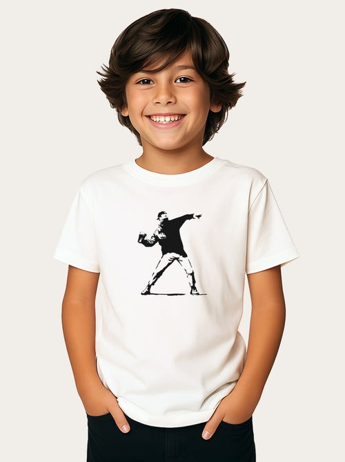 T-shirt bambino APOH BANKSY FESTIVAL CUP THROWER - Kiabi
