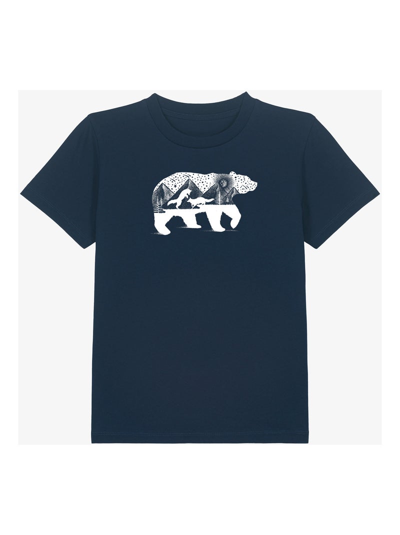 T-shirt bambino BEAR AND FOXES Blu marino - Kiabi