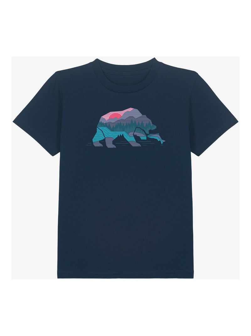 T-shirt bambino BEAR COUNTRY Blu marino - Kiabi