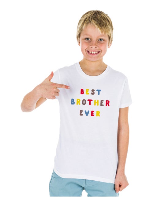 T-shirt bambino BEST BROTHER EVER COLORÉ WAF - Kiabi
