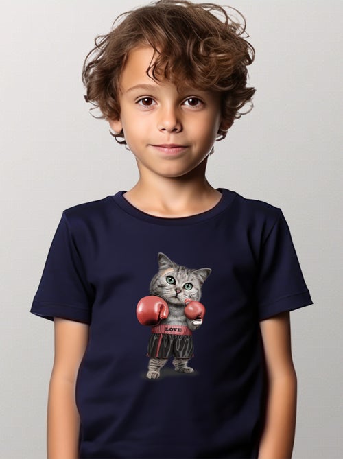 T-shirt bambino BOXING CAT - Kiabi