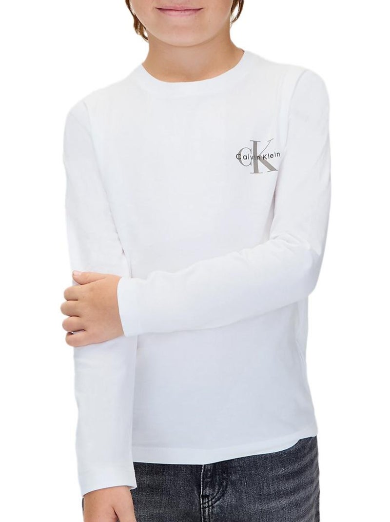 T-Shirt Bambino Calvin Klein Jeans Bianco - Kiabi