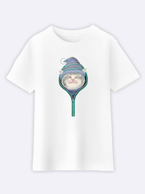 T-shirt bambino CAT IN THE ZIP - Kiabi