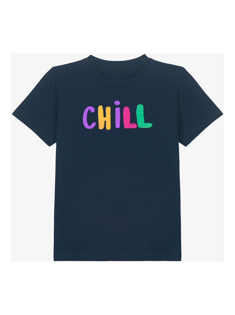 T-shirt bambino CHILL COLOR Blu marino - Kiabi