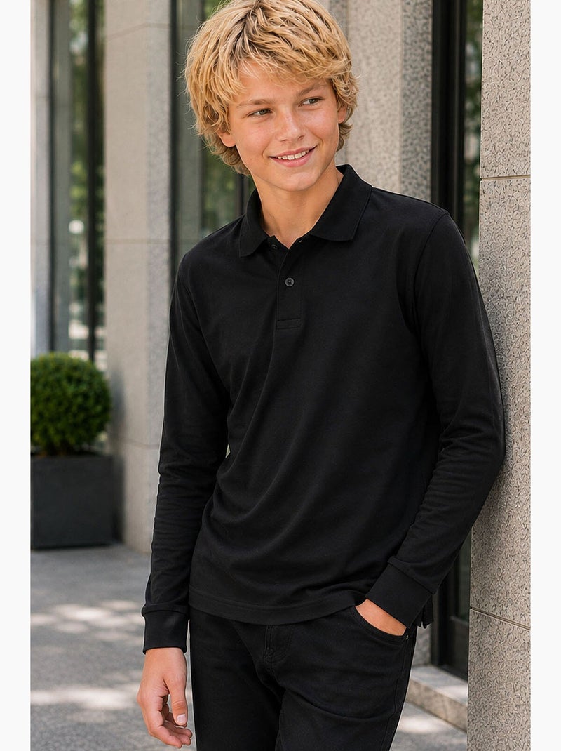 T-shirt bambino con girocollo tommy Bianco Nero - Kiabi