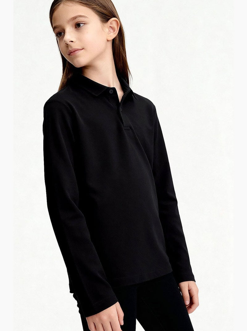 T-shirt bambino con girocollo tommy Nero Verde - Kiabi