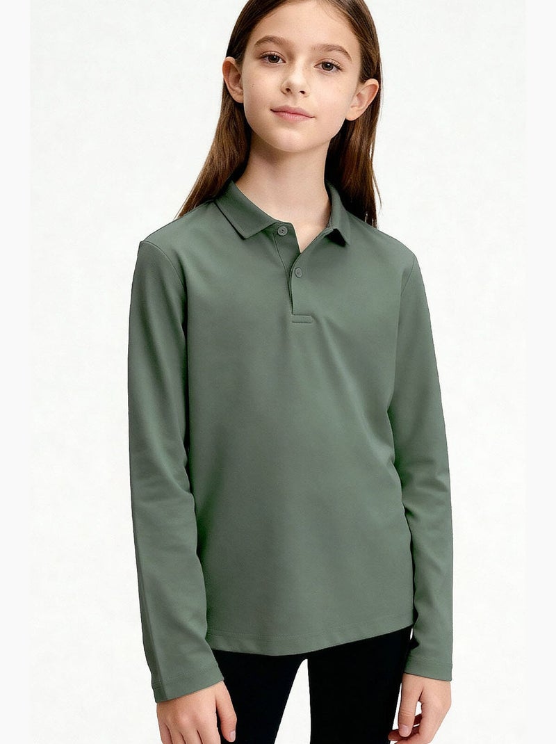 T-shirt bambino con girocollo tommy Nero Verde - Kiabi