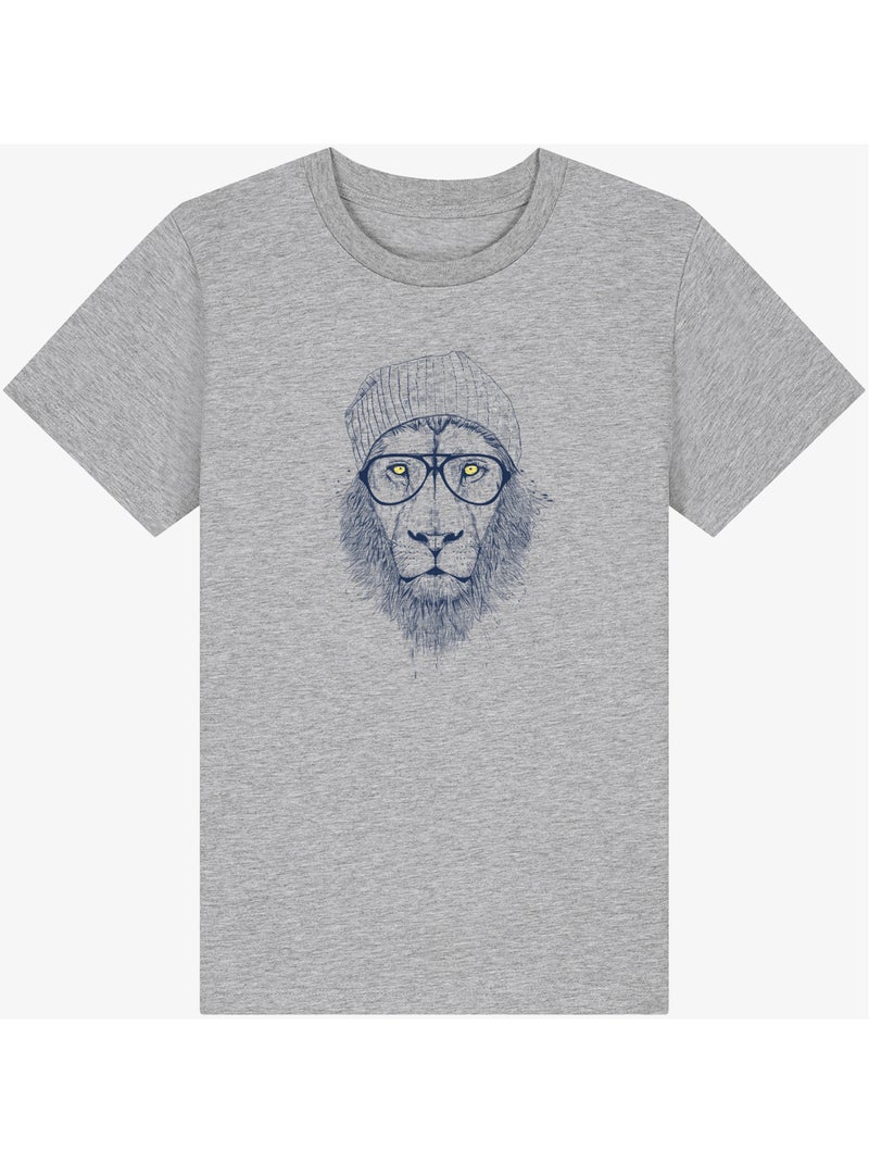 T-shirt bambino COOL LION Grigio melangiato - Kiabi