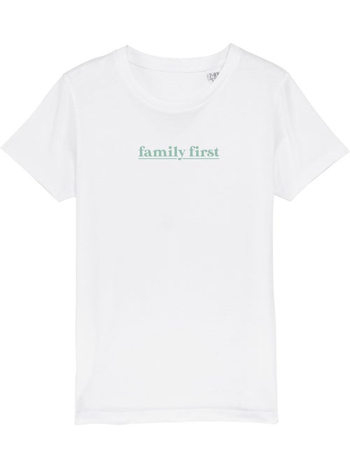 T-shirt bambino FAMILY FIRST VERT - Kiabi