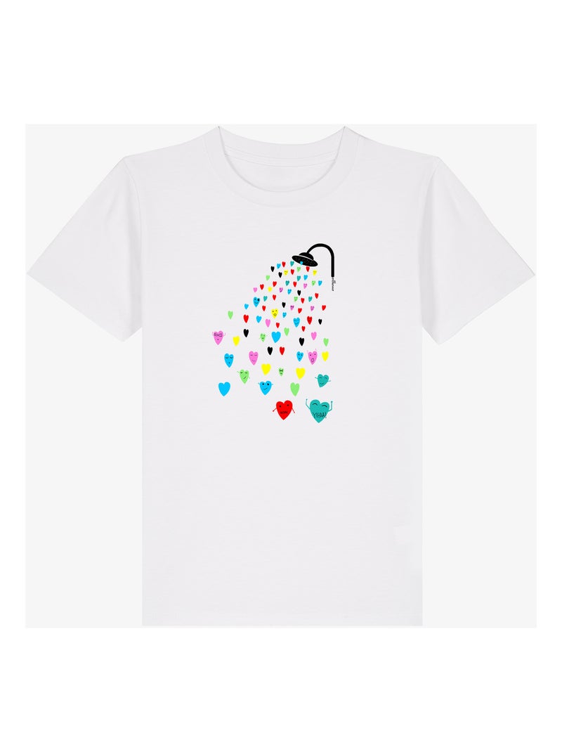 T-shirt bambino LOVE SHOWER Bianco - Kiabi