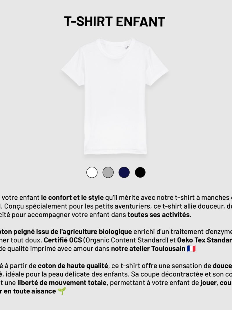 T-shirt bambino POMPON Blu marino - Kiabi