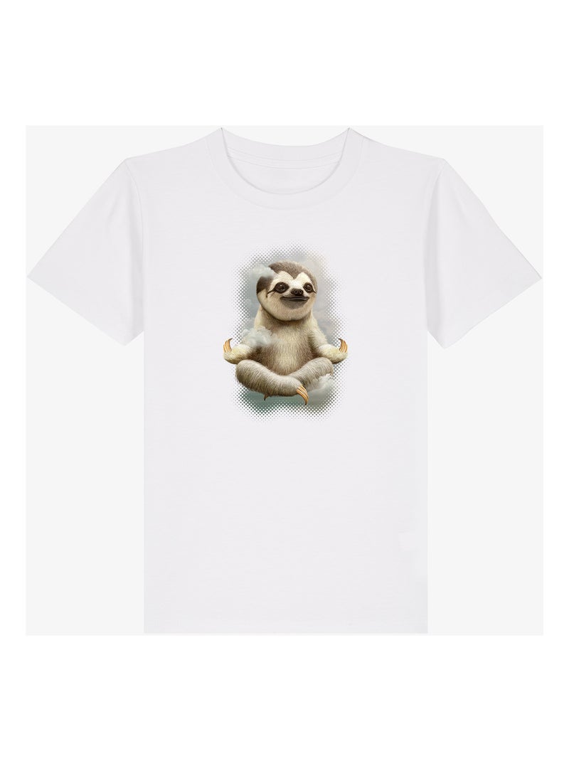 T-shirt bambino SLOTH MEDITATE Bianco - Kiabi