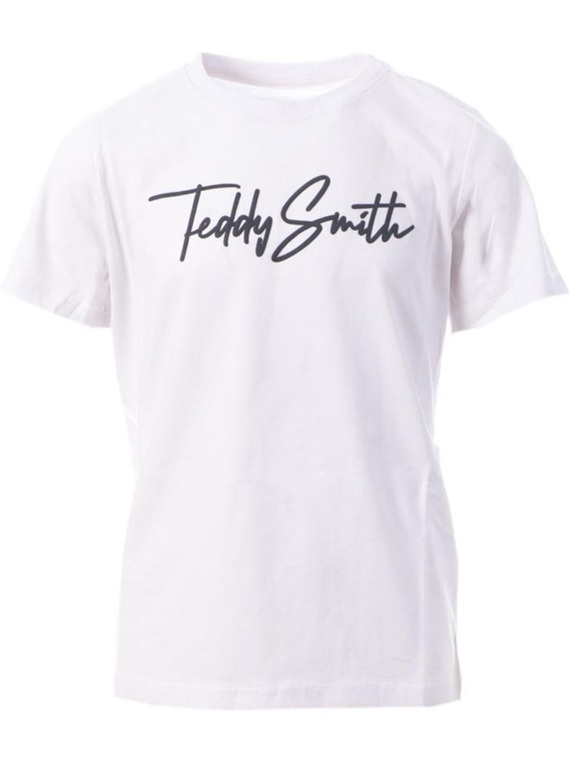 T-shirt bambino teddy smith con logo Bianco - Kiabi