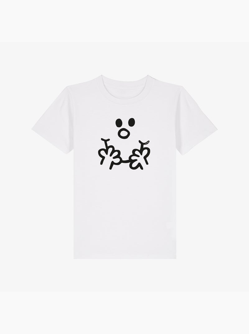 T-shirt bambino VISAGE MONSIEUR Bianco - Kiabi