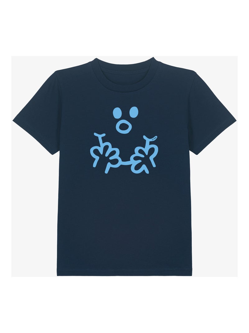 T-shirt bambino VISAGE MONSIEUR Blu marino - Kiabi