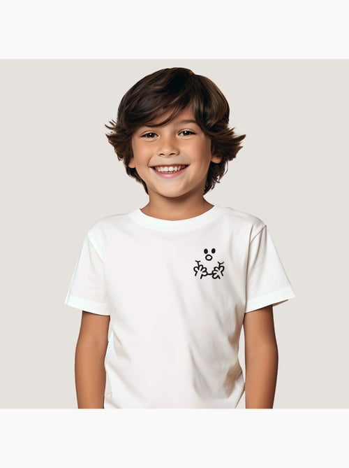 T-shirt bambino VISAGE MONSIEUR CŒUR - Kiabi T-shirt bambino VISAGE MONSIEUR CŒUR - Kiabi