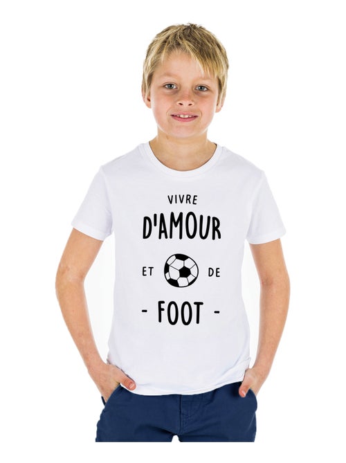 T-shirt bambino VIVRE D'AMOUR ET DE FOOT - Kiabi T-shirt bambino VIVRE D'AMOUR ET DE FOOT - Kiabi