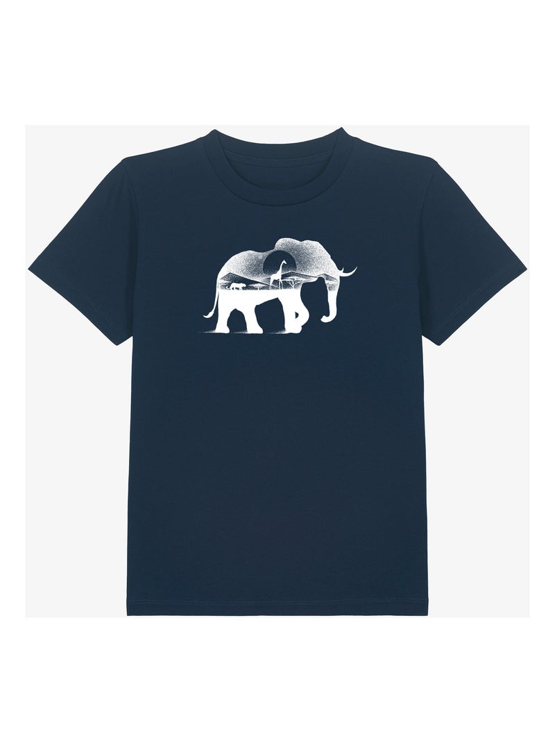 T-shirt bambino WILD AFRICA Blu marino - Kiabi