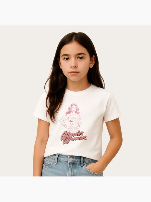 T-shirt bambino WONDER WOMAN PINK - Kiabi