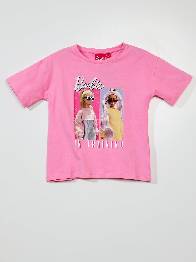 T-shirt 'Barbie' in jersey ROSA - Kiabi