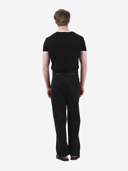 T-shirt basic a girocollo con bordatura a contrasto giesto - Kiabi