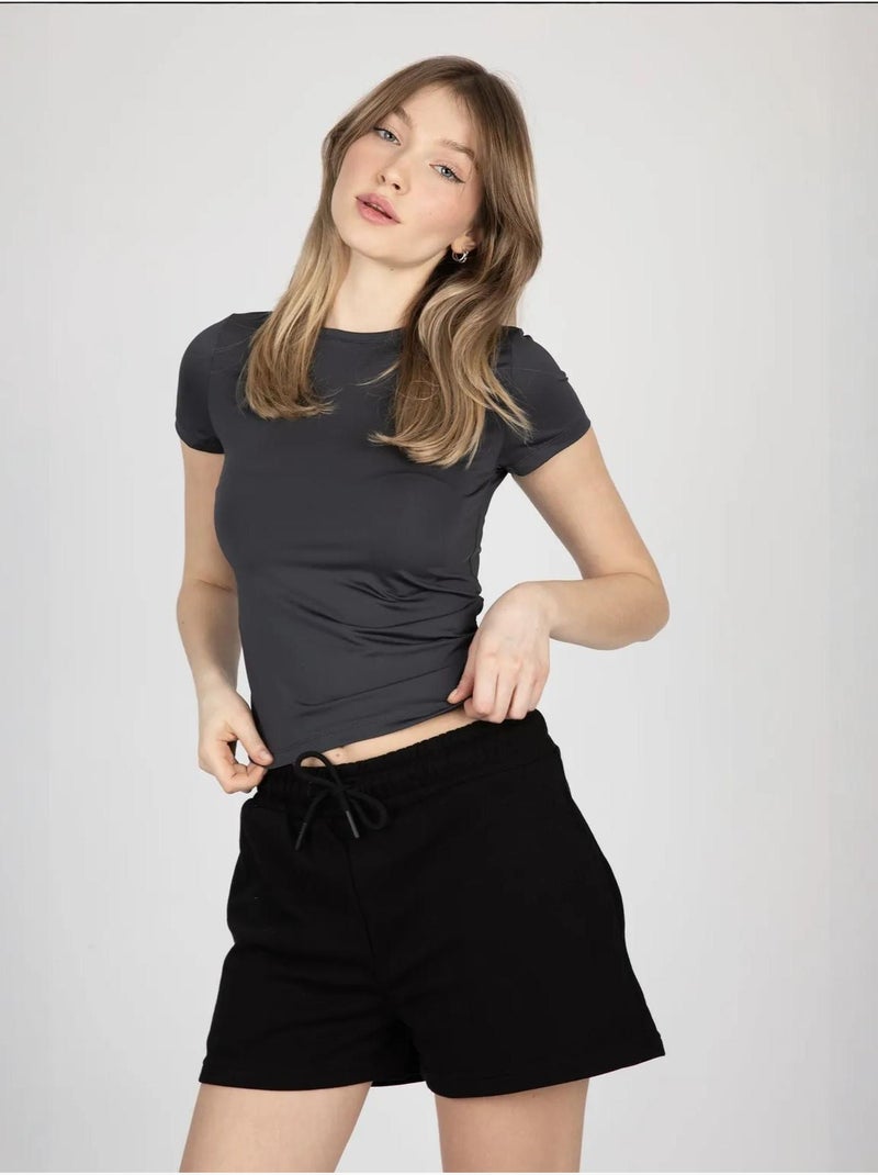 T-shirt basic a girocollo Grigio - Kiabi