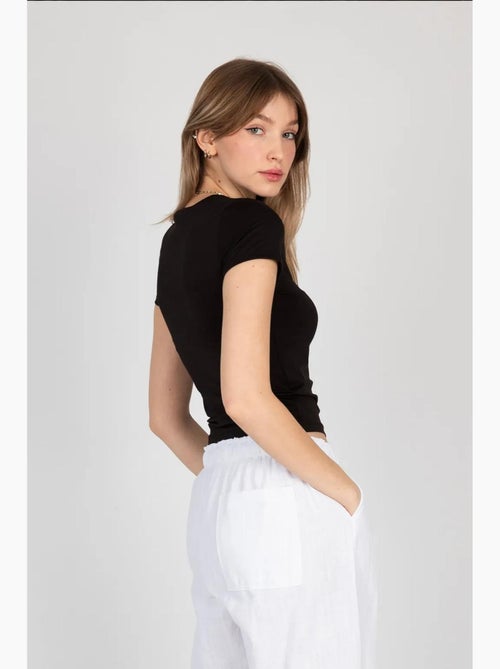 T-shirt basic a girocollo hiccup - Kiabi