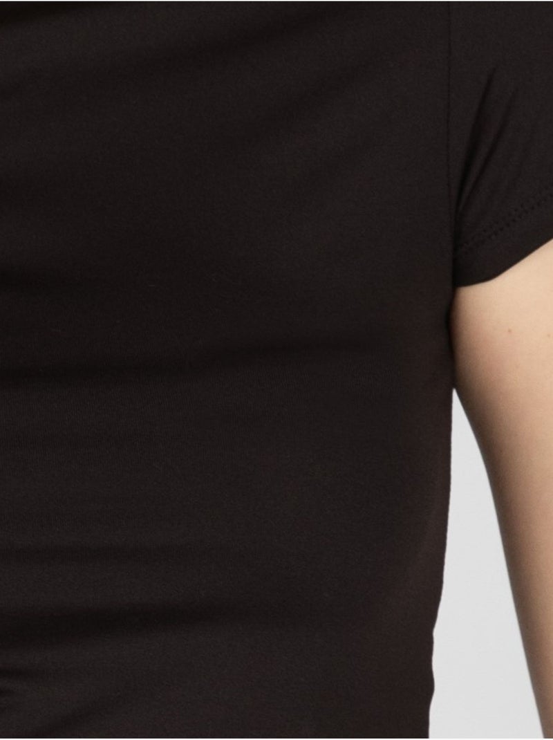 T-shirt basic a girocollo Nero - Kiabi
