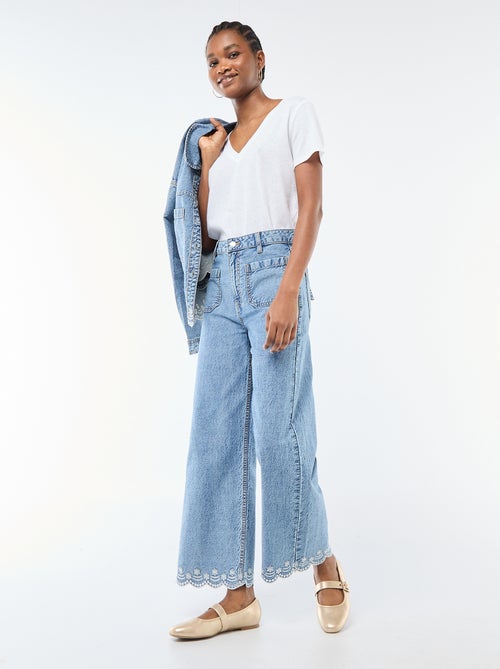 T-shirt basic a maniche corte con scollo a V - Kiabi