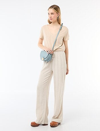 T-shirt basic a maniche corte con scollo a V