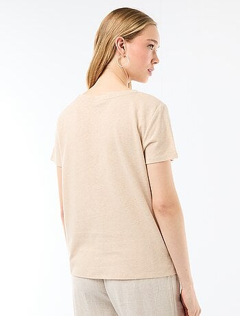 T-shirt basic a maniche corte con scollo a V