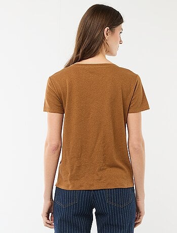 T-shirt basic a maniche corte con scollo a V