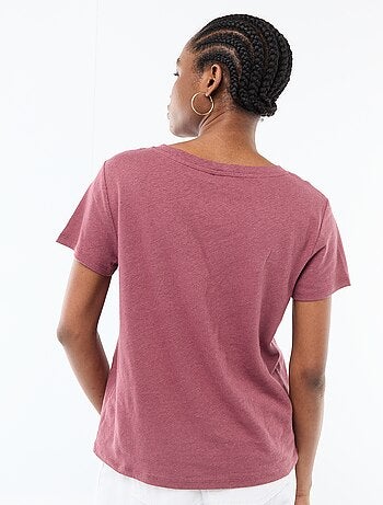 T-shirt basic a maniche corte con scollo a V