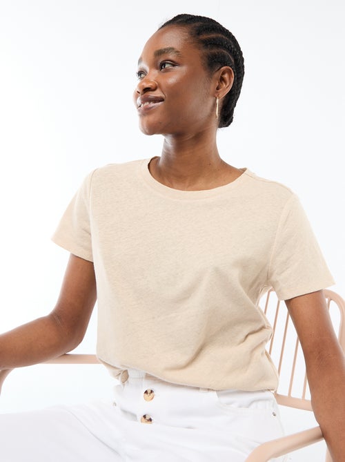 T-shirt basic a maniche corte e girocollo - Kiabi