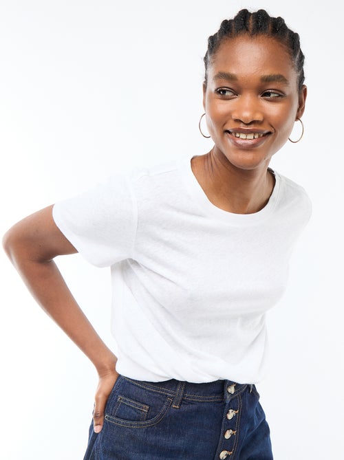 T-shirt basic a maniche corte e girocollo - Kiabi