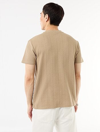 T-shirt basic a maniche corte in maglia operata