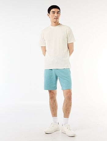 T-shirt basic a maniche corte in maglia operata